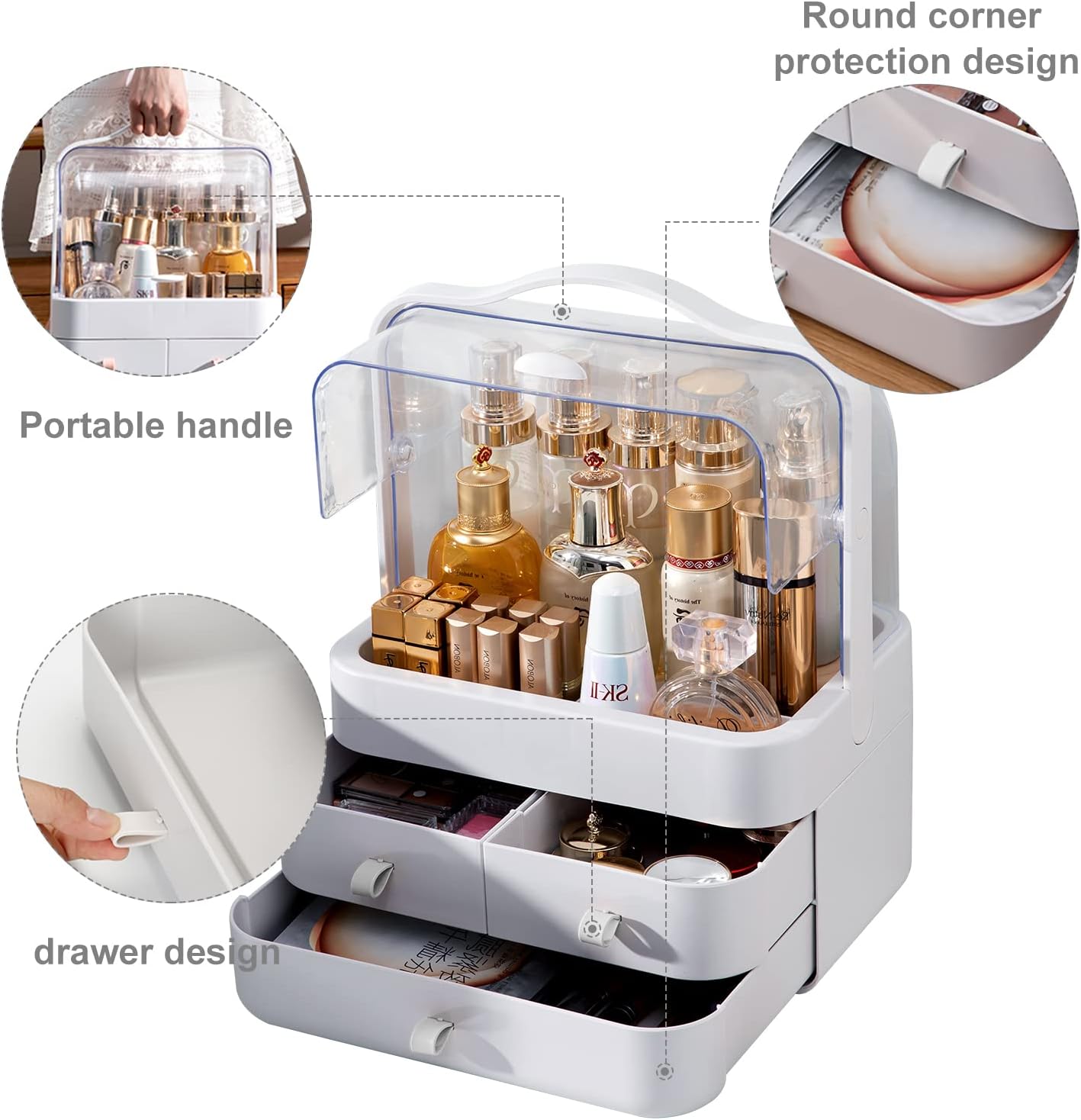 Thumbnail 6 de LZDMY Makeup Organiser Storage Drawers