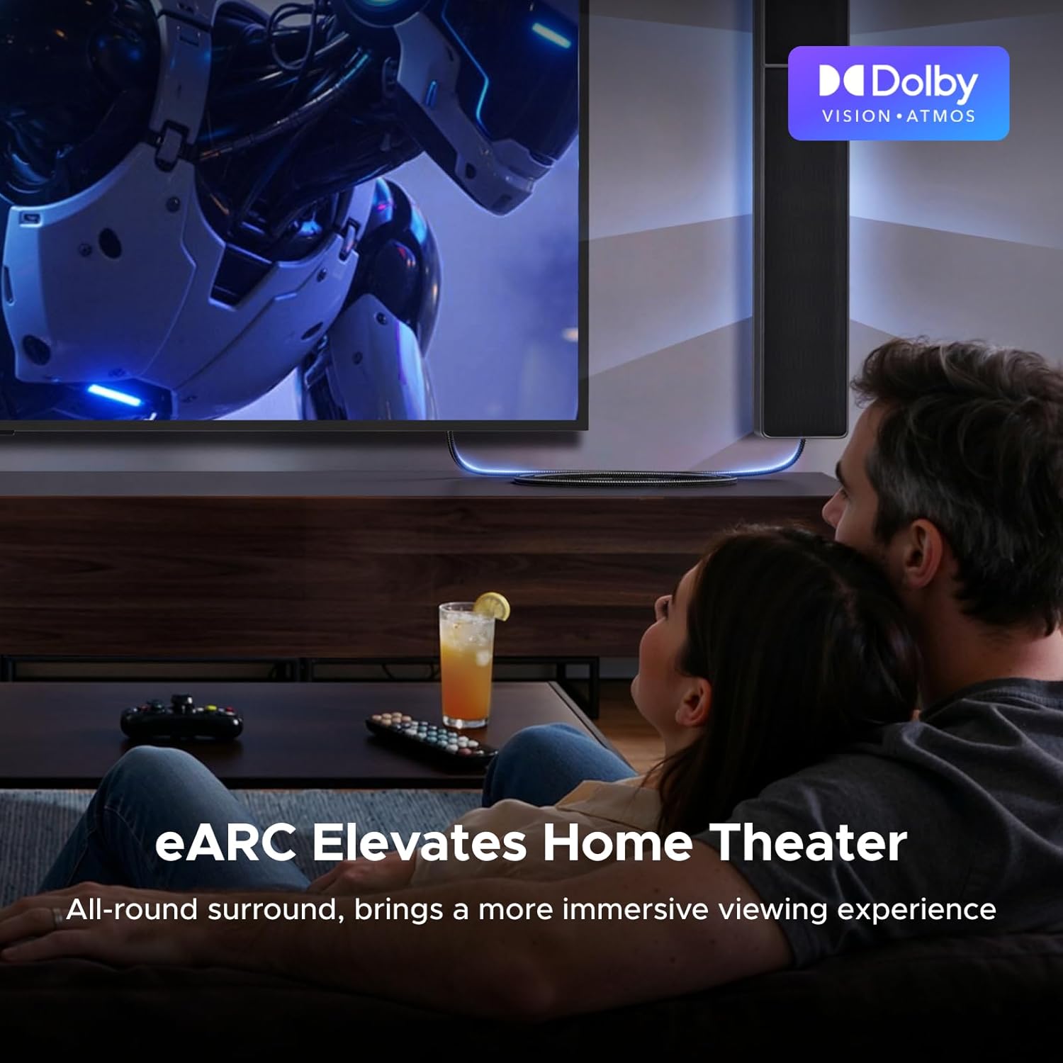 Thumbnail 6 de UGREEN HDMI 2.1 90-Degree Right Angled Cable (48Gbps) for 8K/4K gaming, eARC & Dolby Vision