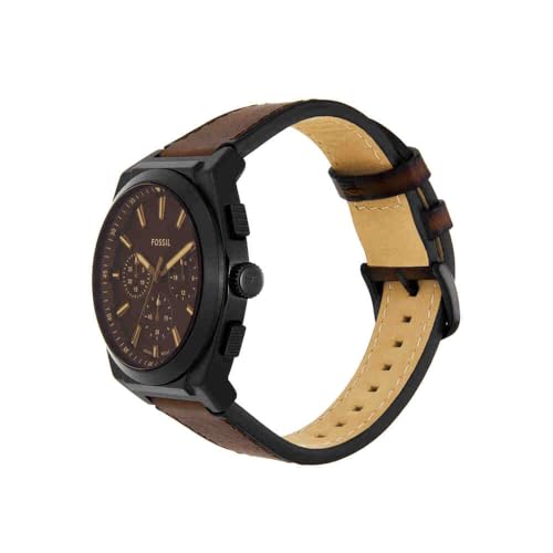 Thumbnail 2 de Fossil Everett FS6108 Review: 44mm Brown Leather Chronograph Watch