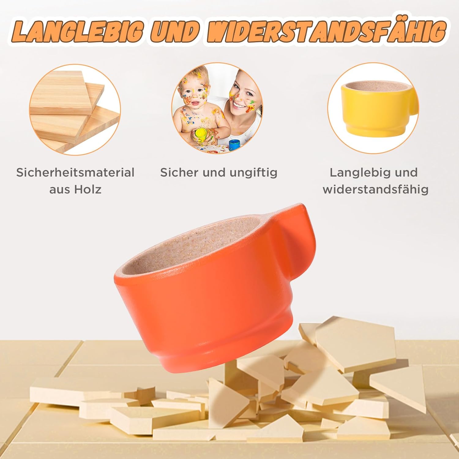 Detalle de GAGAKU Holz-Geschirrset für Kinder (26-teilig) – Kinderküche & Spielküche Zubehör