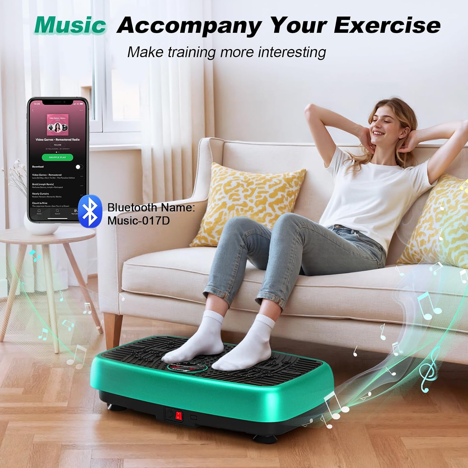 Detalle de EvoSpark Vibration Plate Exercise Machine, Dual Motors, 450 lb Capacity