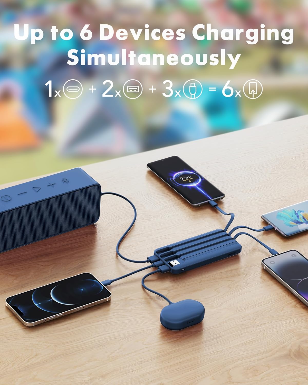 Thumbnail 2 de charmast C2065 20,000mAh Portable Charger with Built-In Cables, 22.5W