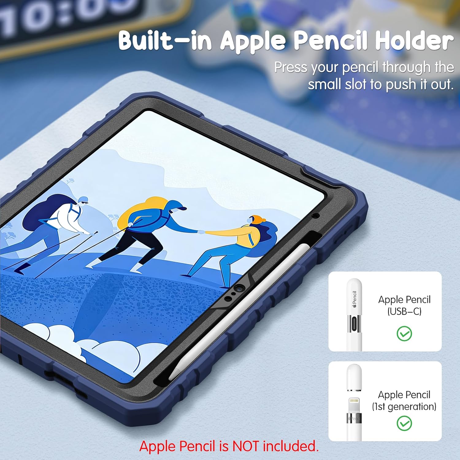 Thumbnail 6 de FINTIE Kids Case for iPad (A16) 11th Gen / iPad 10th Gen 10.9" Rugged Case Navy