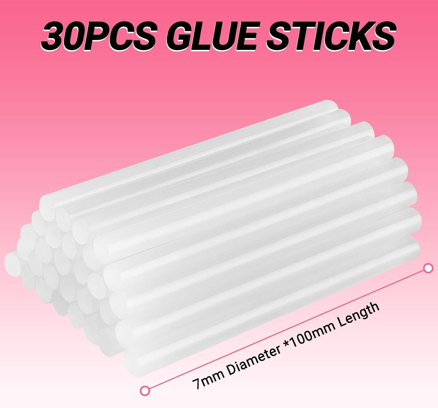 Detalle 2 de DEKO 20W Mini Hot Glue Gun Kit (7mm) with 30 Glue Sticks – Pink