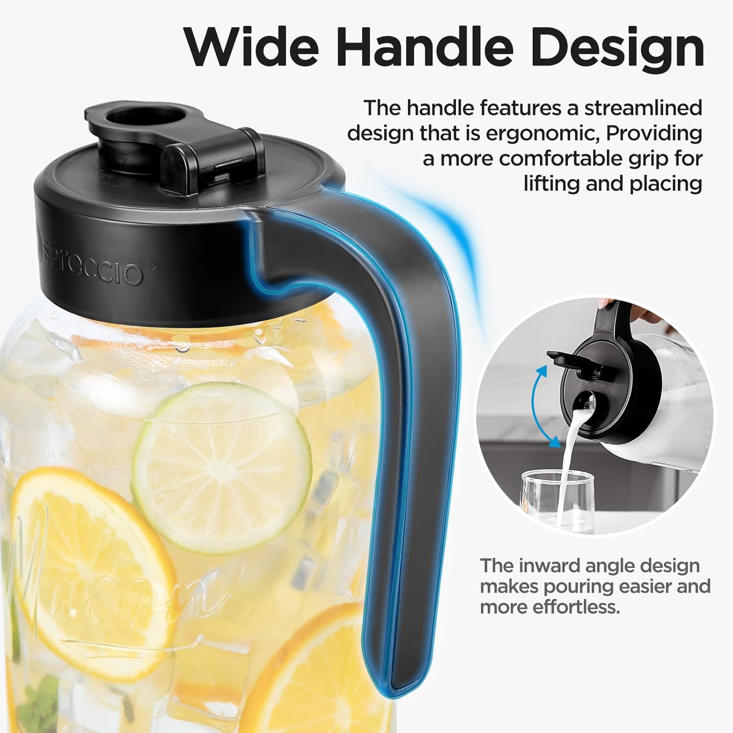 Detalle de Spreccio Mason Jar Pitcher 64 oz