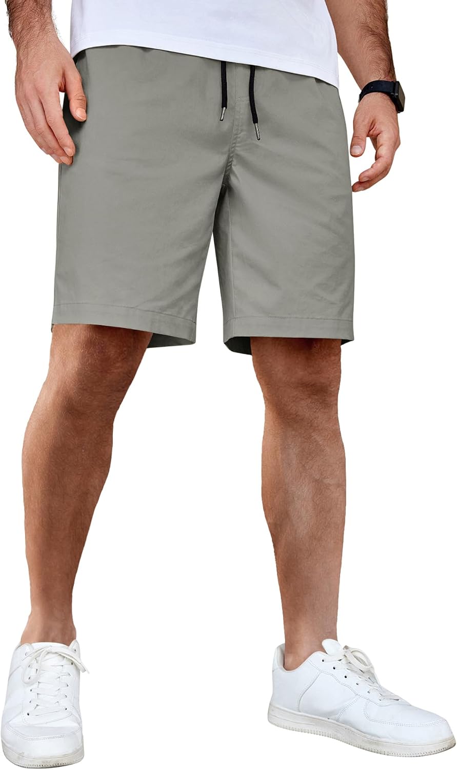 Detalle de COOFANDY Cotton Casual Shorts Elastic Waist