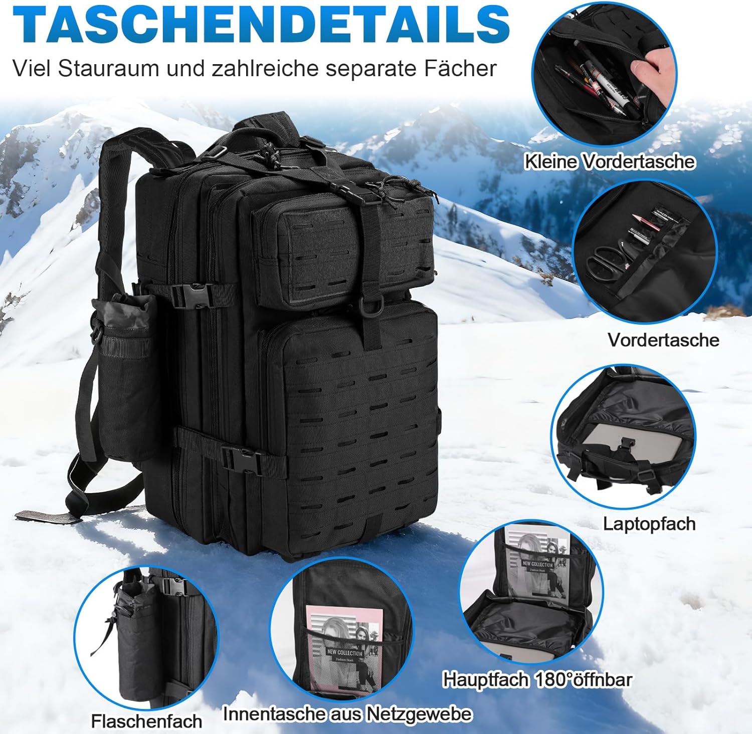 Thumbnail 2 de SHANNA Trekkingrucksack 45L Militärrucksack