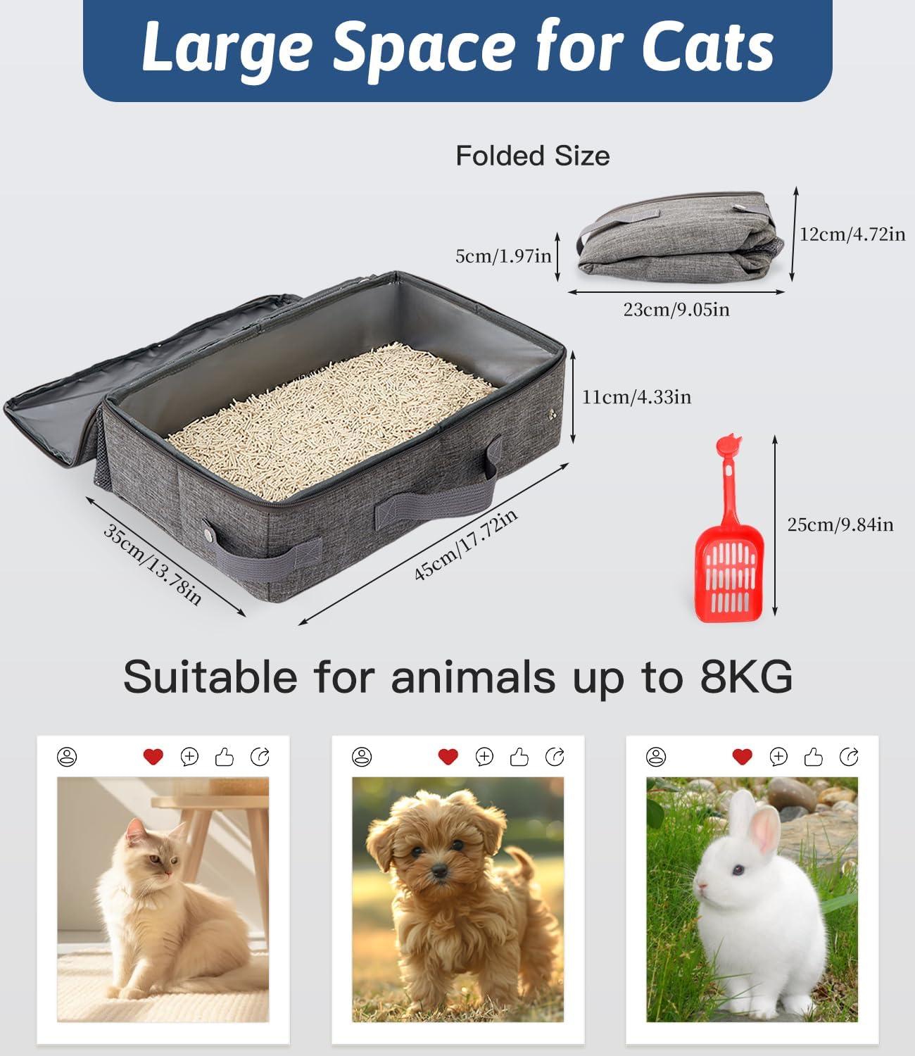Thumbnail 1 de Zaxiva N-Folding Box opvouwbare reiskattenbak in Oxford-stof, grijs
