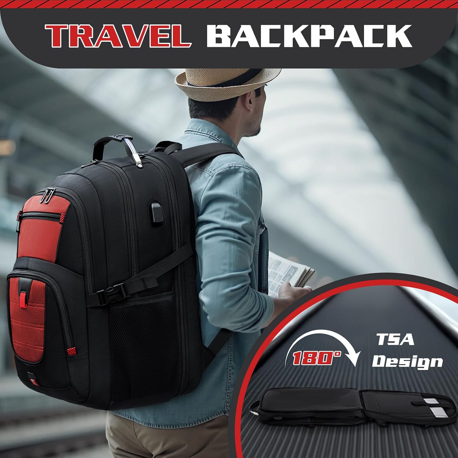 Thumbnail 4 de Z-MGKISS Travel Laptop Backpack 17.3"
