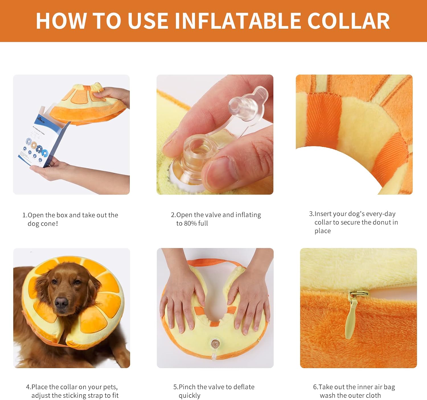 Detalle 2 de IEUUMLER Collar inflable recuperación L