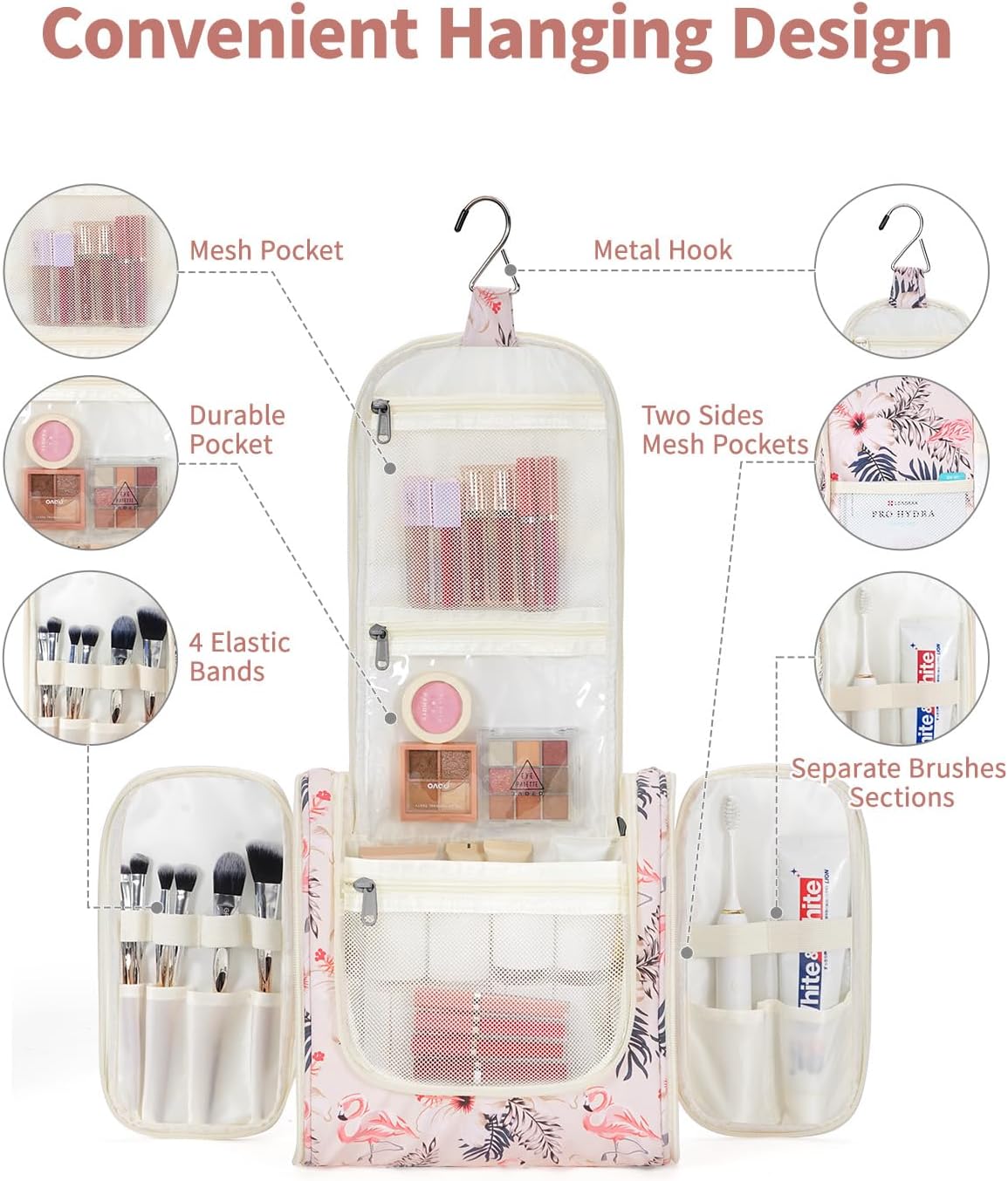 Detalle 2 de Narwey Travel Hanging Toiletry Bag 25.5cm