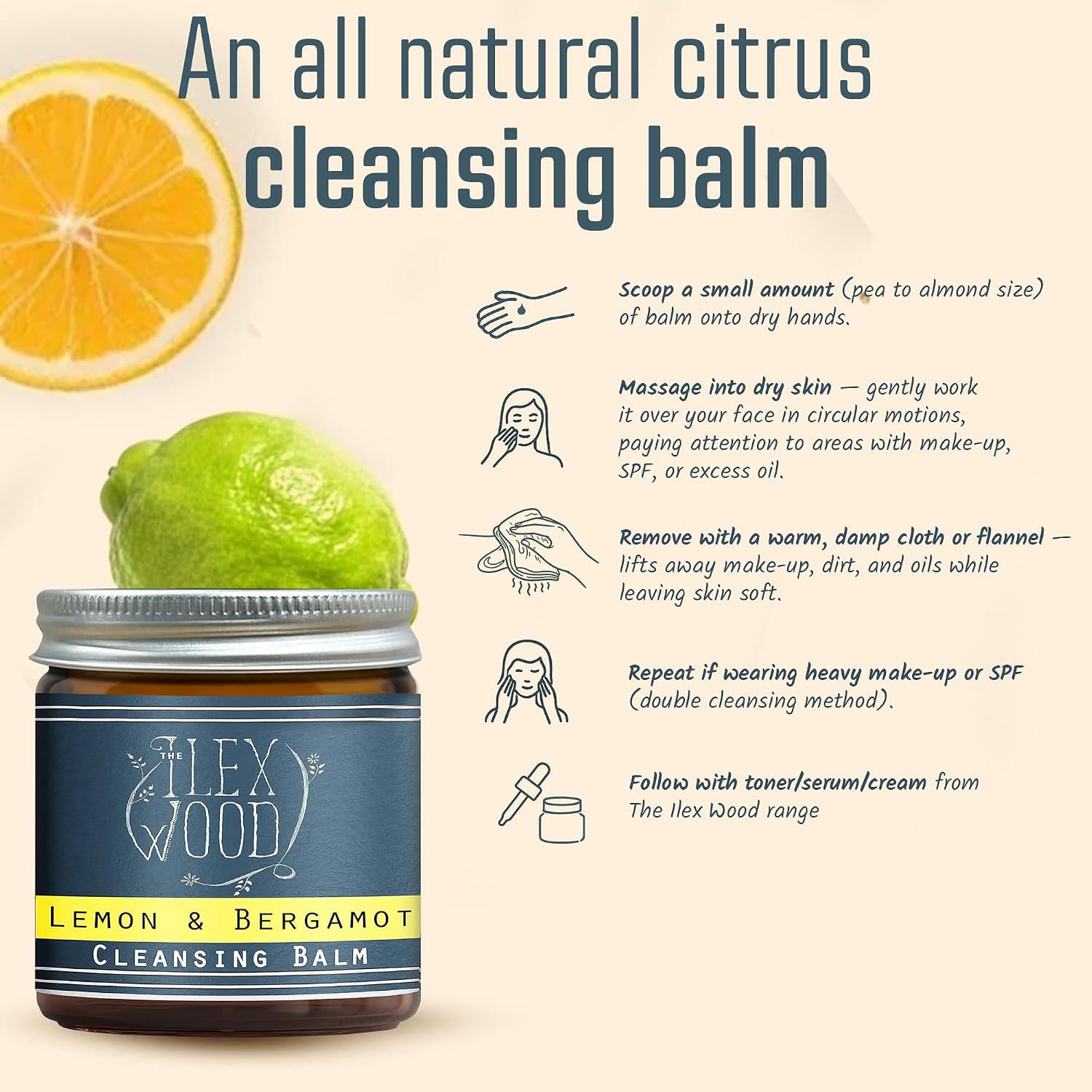 Detalle de The Ilex Wood Lemon & Bergamot Cleansing Balm — 60ml
