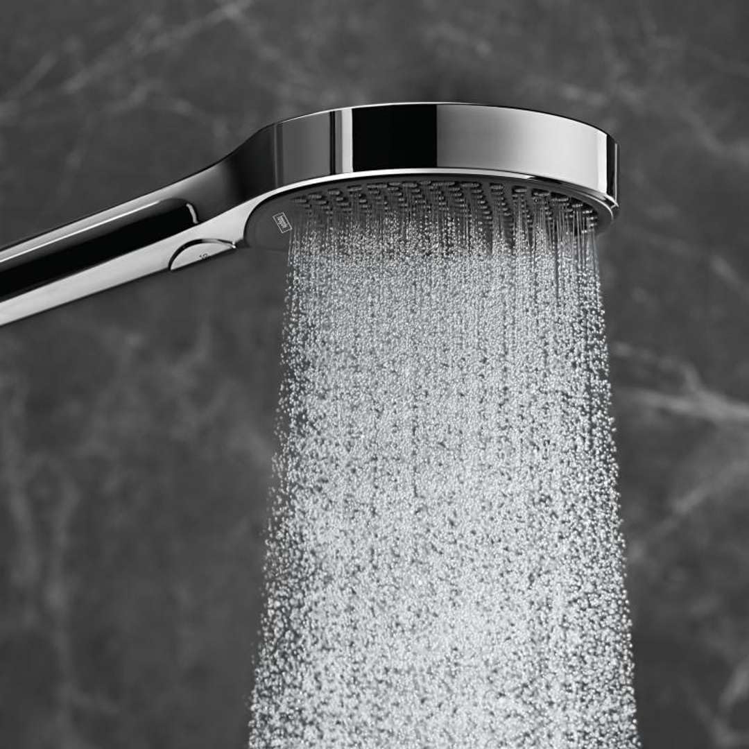 Detalle de Hansgrohe Rainfinity Pommeau de douche: économe en eau 9 l/min avec PowderRain et 3 jets