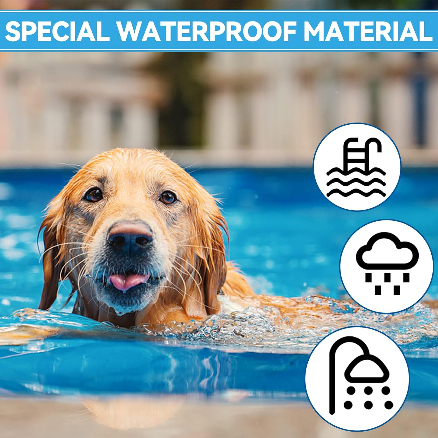 Thumbnail 3 de Wansiven Collare antipulci regolabile per cani, impermeabile, protezione 12 mesi (65 cm)