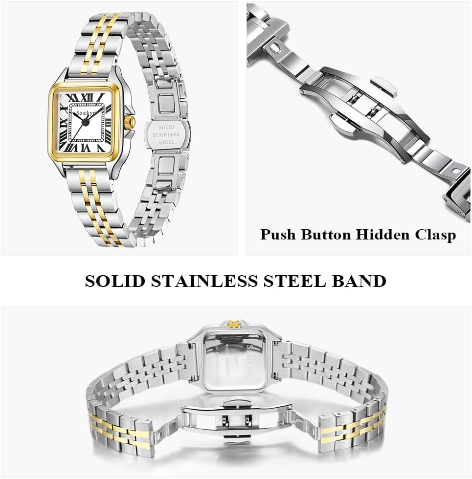 Detalle de Montre Szaikyri Classique Carrée pour femme à chiffres romains