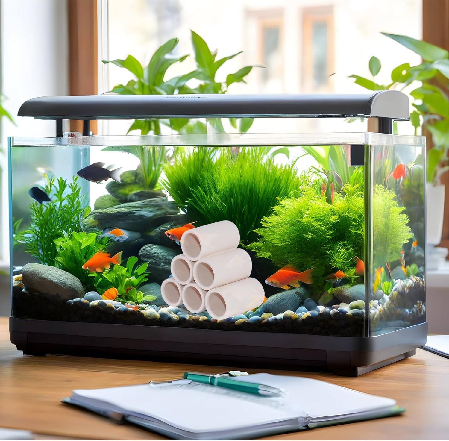 Thumbnail 5 de MC MEICHUANG 6-Tube Ceramic Shrimp Shelter for Aquariums 🐠
