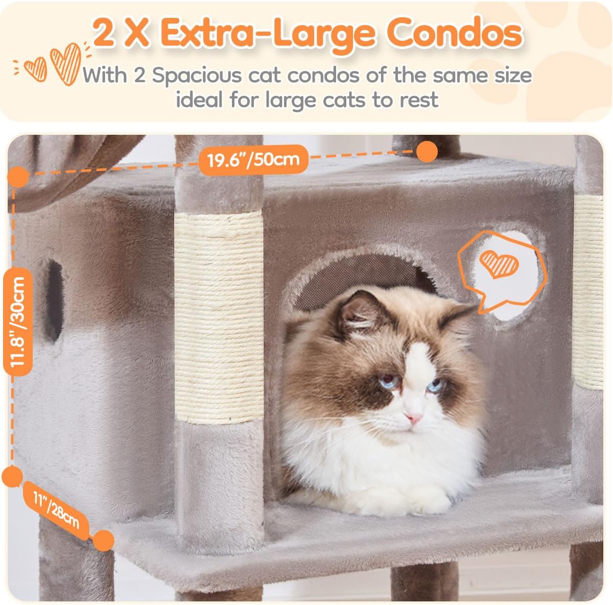 Detalle de Taoqimiao Cat Tree, 73-Inch