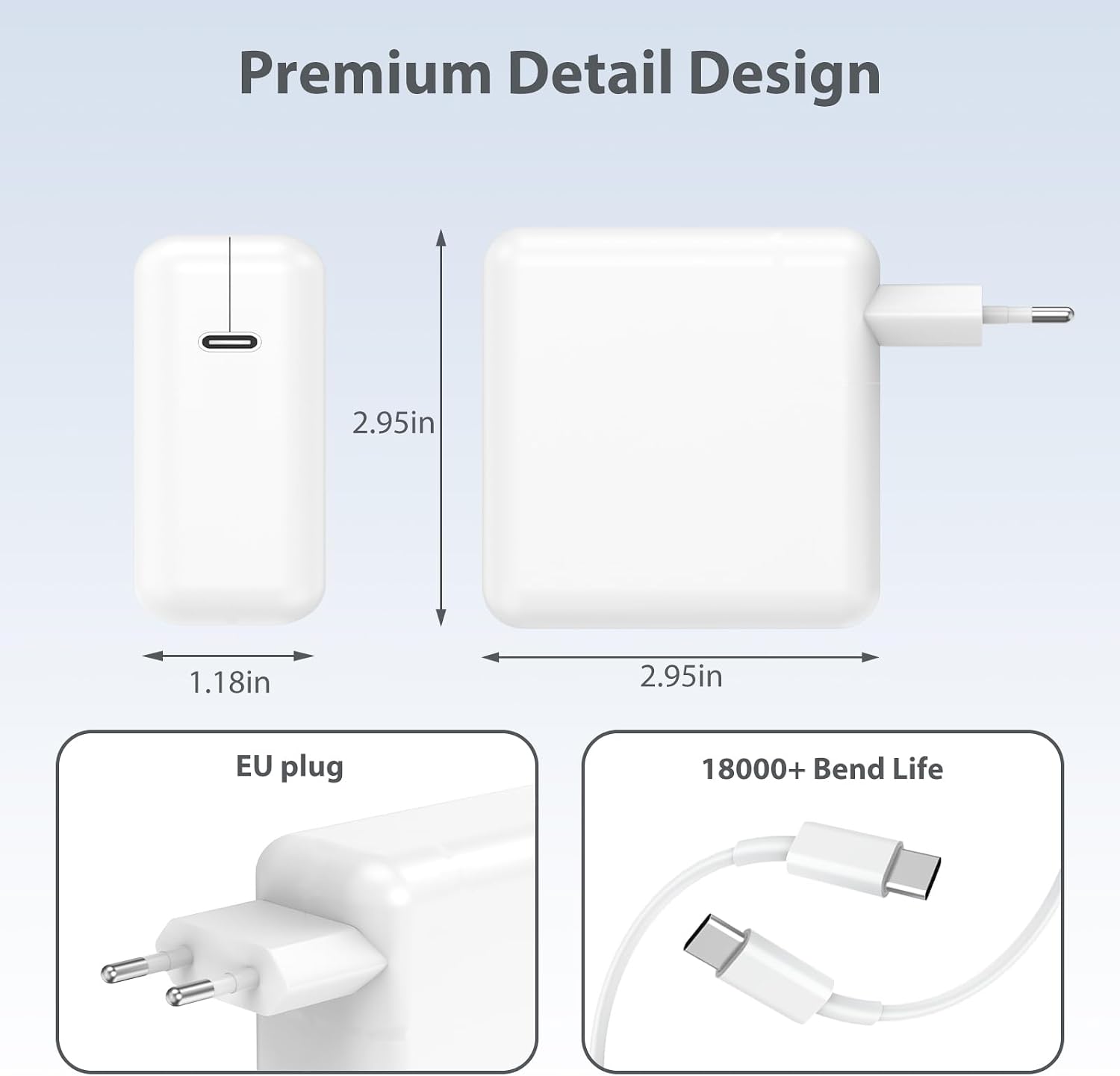 Thumbnail 6 de 96W USB-C Ladegerät für MacBook – Schnellladen mit 2m USB-C Ladekabel, kompatibel für MacBook Pro/Air, iPad & USB-C Geräte