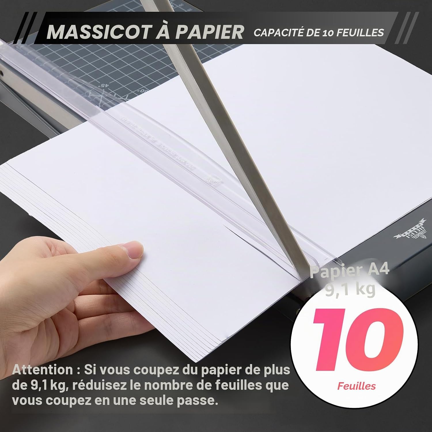 Thumbnail 2 de JIELISI Massicot A4 coupe précis 30 cm
