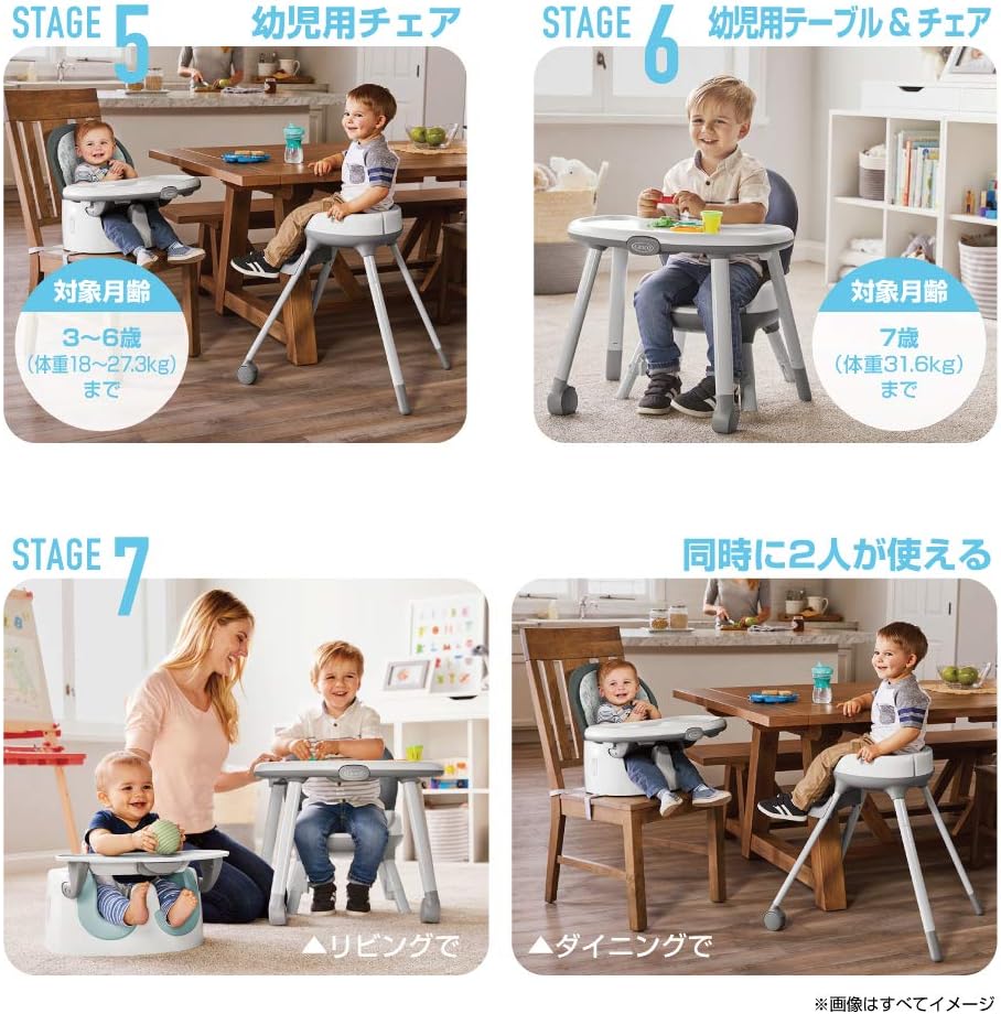 Thumbnail 3 de グレコ オスカー GR 2090856 ハイチェア 7通りの使い方・2種類のトレイ