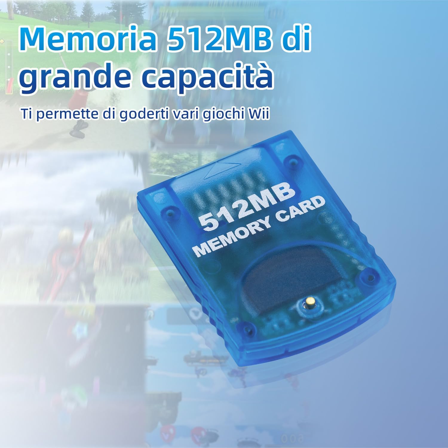 Detalle 2 de Tolesum Scheda di Memoria 512 MB (8.192 blocchi) per Wii RVL-001 e GameCube NGC