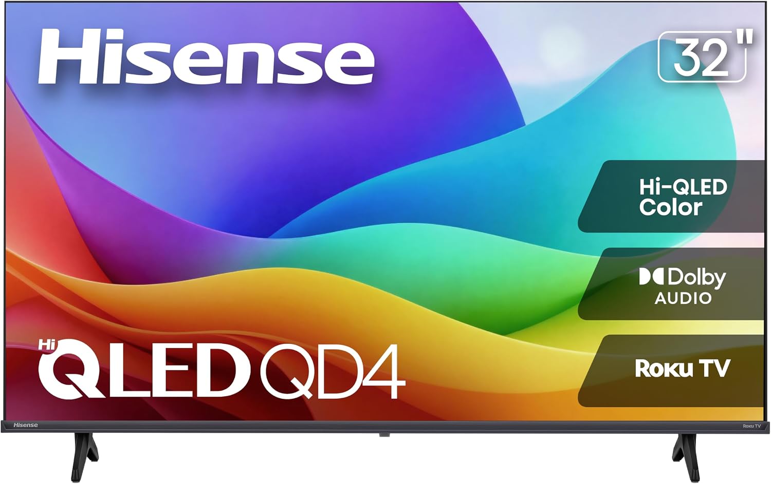 Detalle de Hisense 32-Inch Class QD4SR Hi-QLED HD Smart Roku TV (32QD4HSR, 2026)