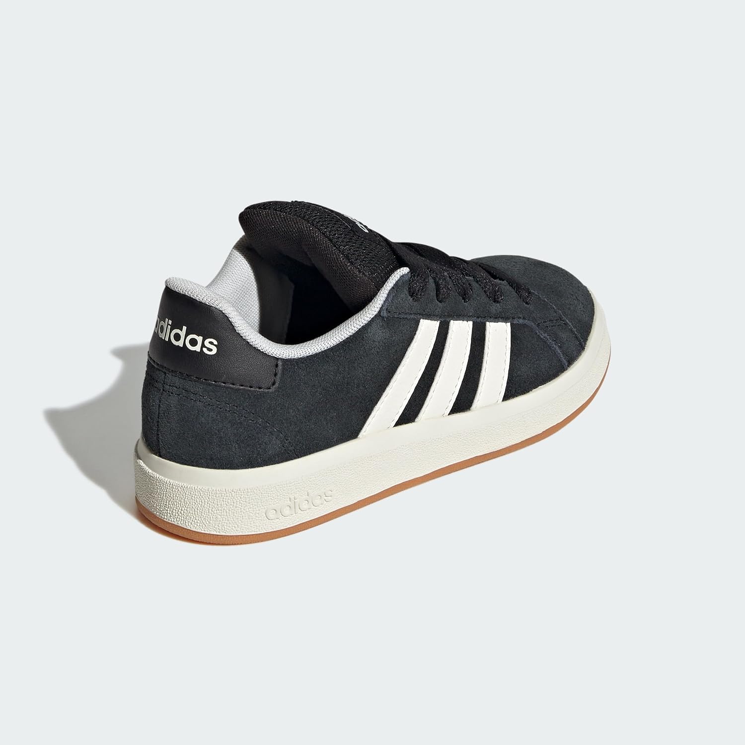 Thumbnail 6 de Adidas Mixte Enfant Grand Court 00S – chaussures en cuir suédé, Core Black/Off White/Gum (38 EU)