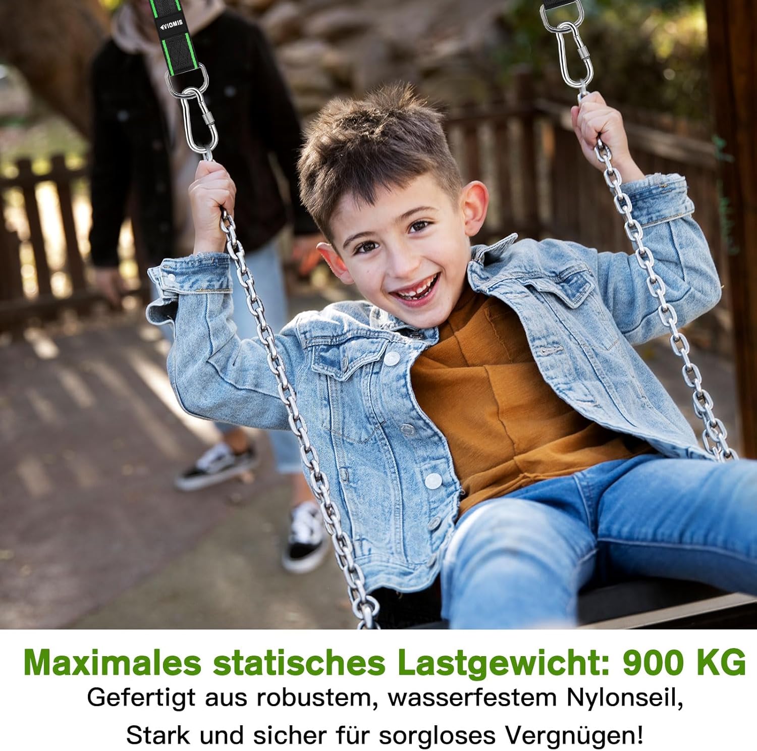Thumbnail 6 de Viomis Schaukel- & Hängematten-Befestigungsset mit 150 cm Gurten (900 kg) – Komplettpaket für Garten & Outdoor