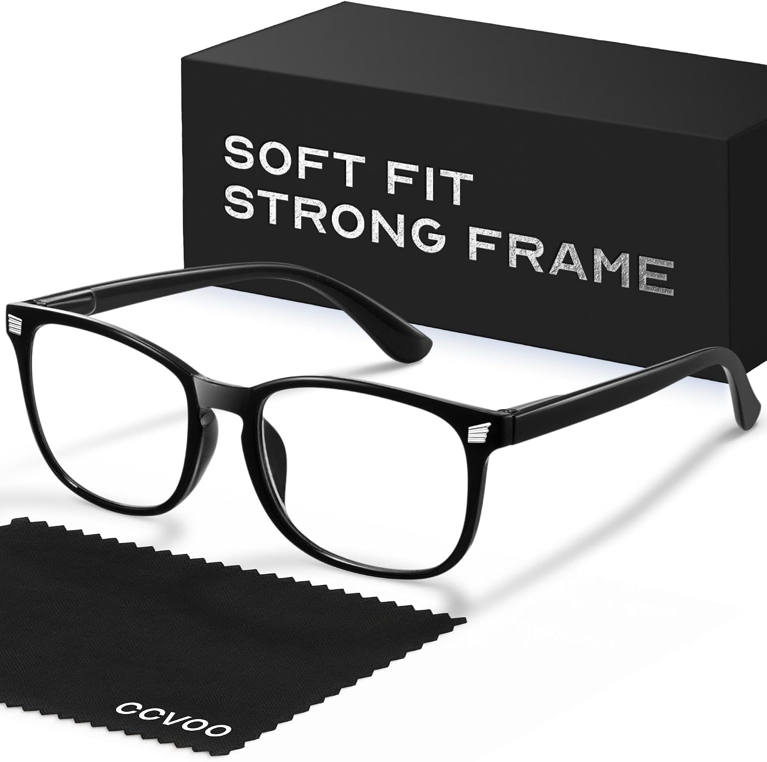 Detalle de CCVOO Reading Glasses with Oval Frames, Spring Hinges and Blue-Light Filter