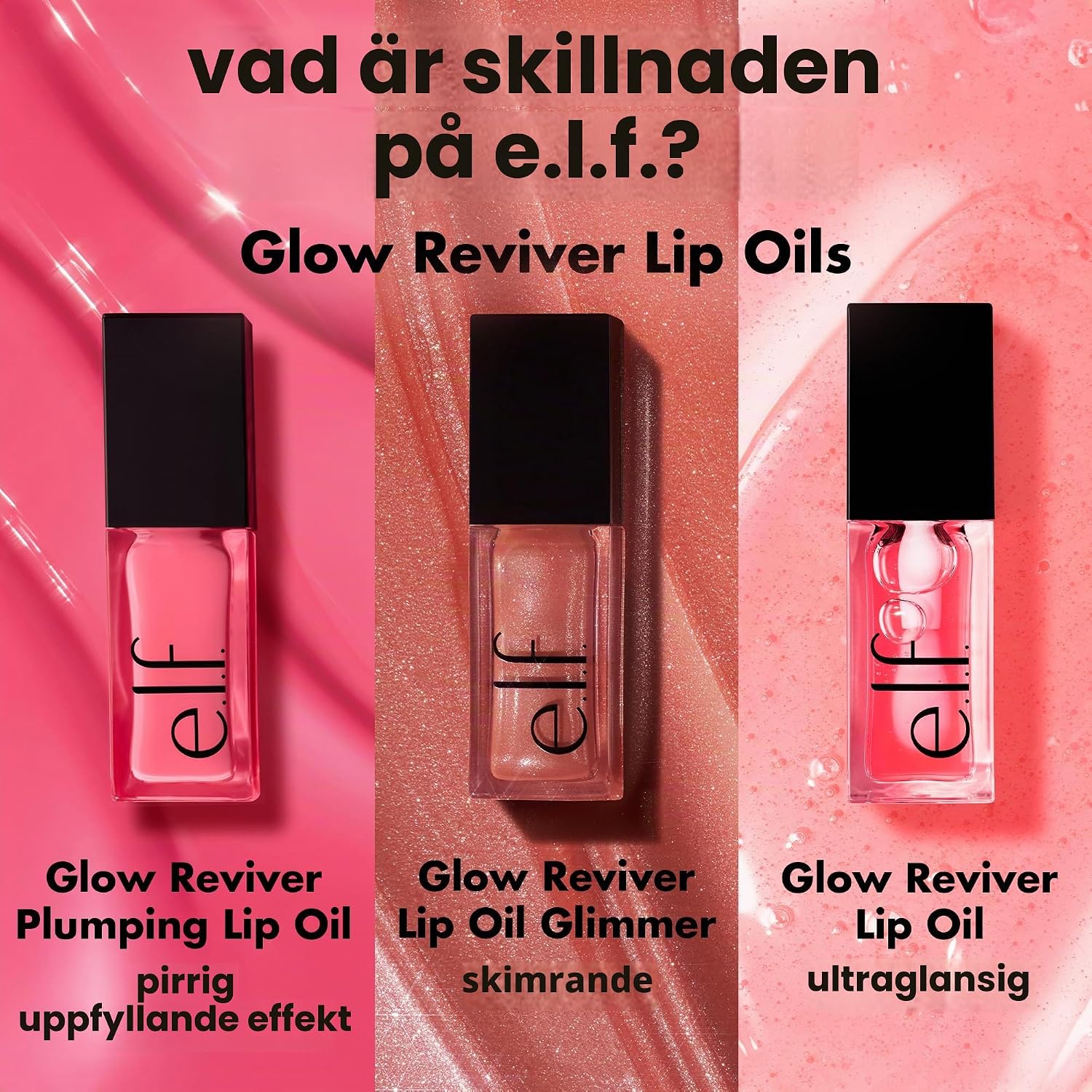 Thumbnail 4 de e.l.f. Glow Reviver Lip Oil Glimmer – högblank läppolja i Opal-ogy Tour
