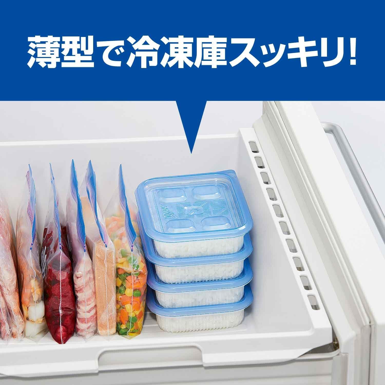 Detalle de Ziploc ジップロック コンテナー ごはん保存容器 薄型 290ml 2個入×4個