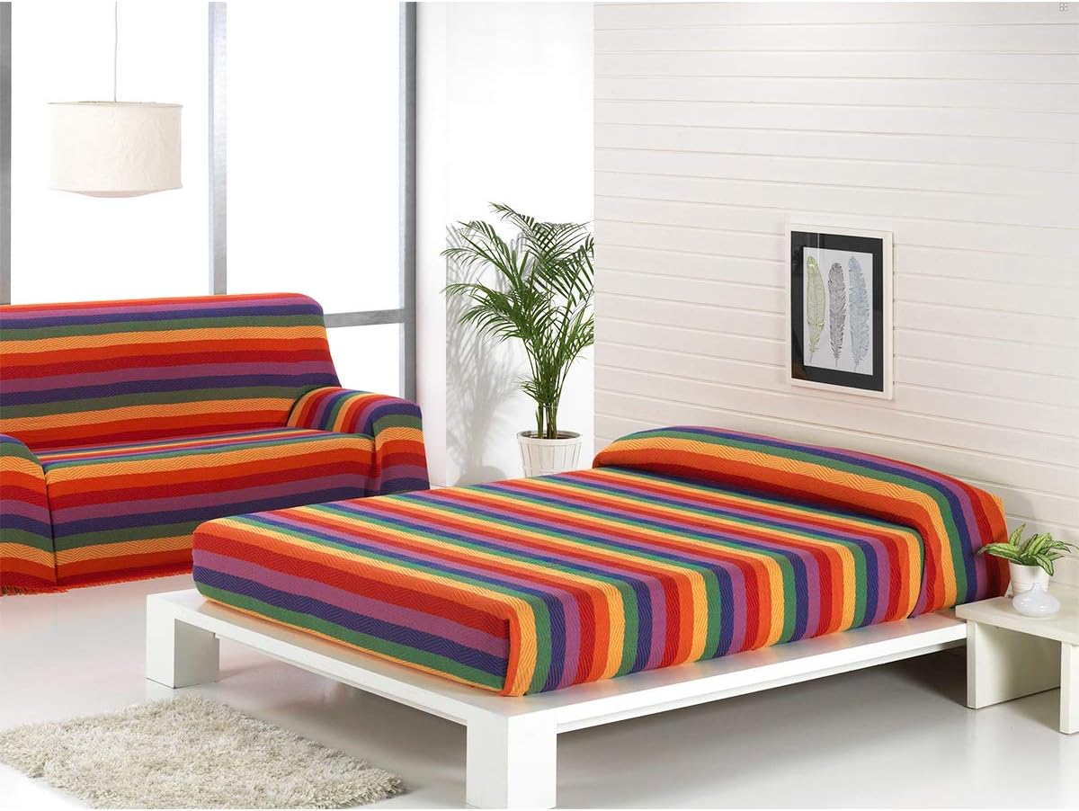 Detalle 2 de Mercury Textil Colcha Multiusos 230x260 Naranja