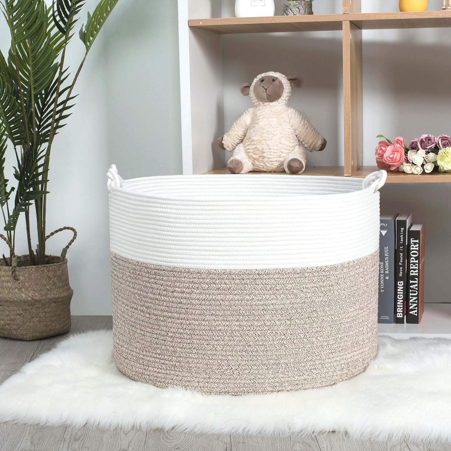 Detalle 1 de MINTWOOD Cotton Rope Storage Basket 22 x 16 in