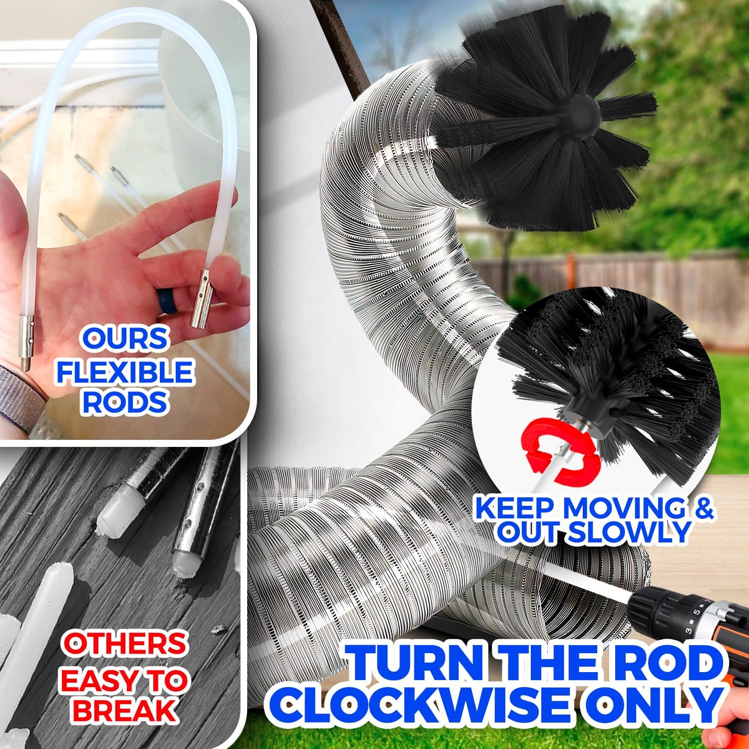 Thumbnail 1 de Holikme 35FT Dryer Vent Cleaner Kit, 58-Piece Brush and Vacuum Tool Set