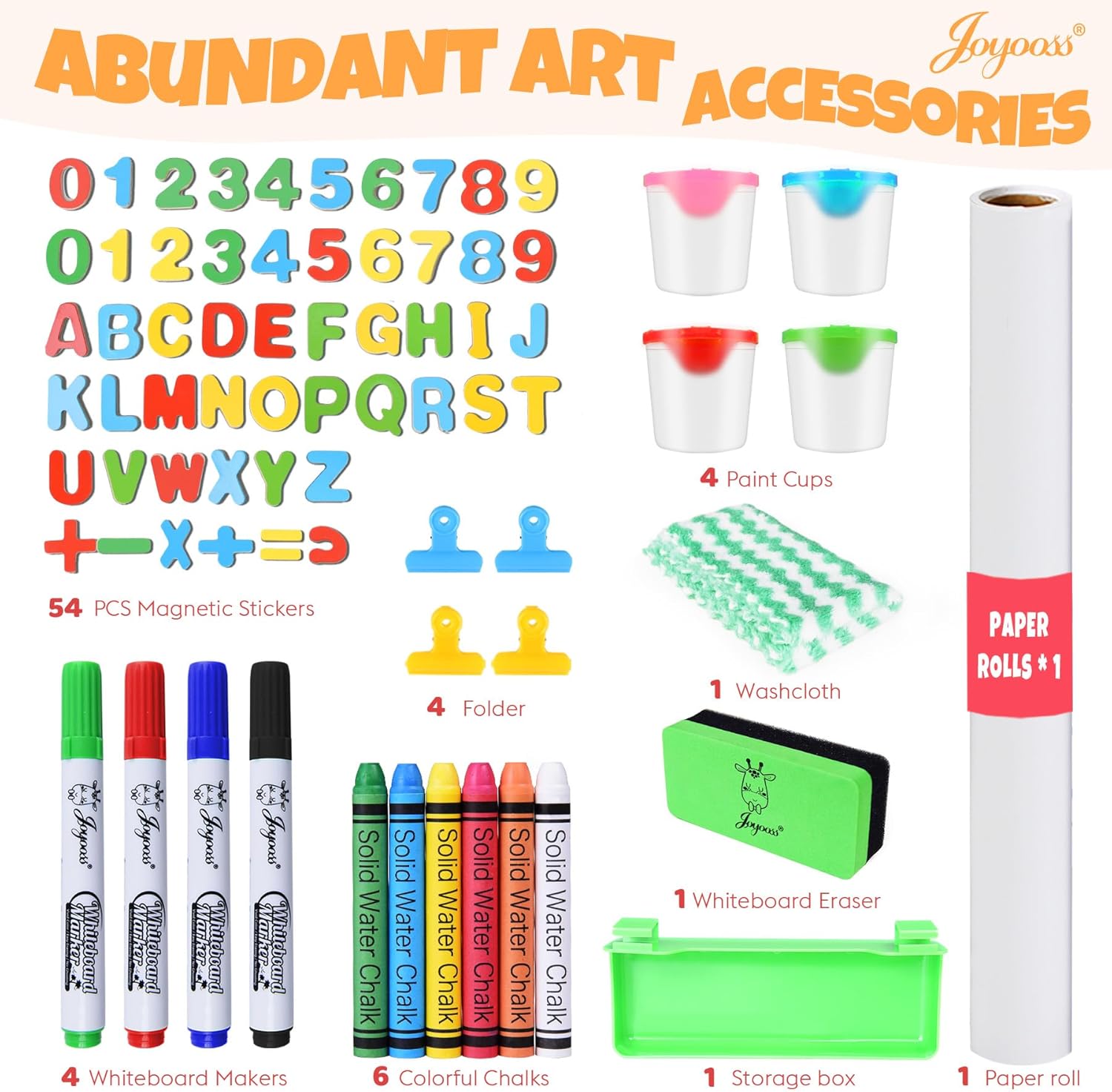 Thumbnail 5 de JOYOOSS Kids Wooden Easel 38–51" 📷