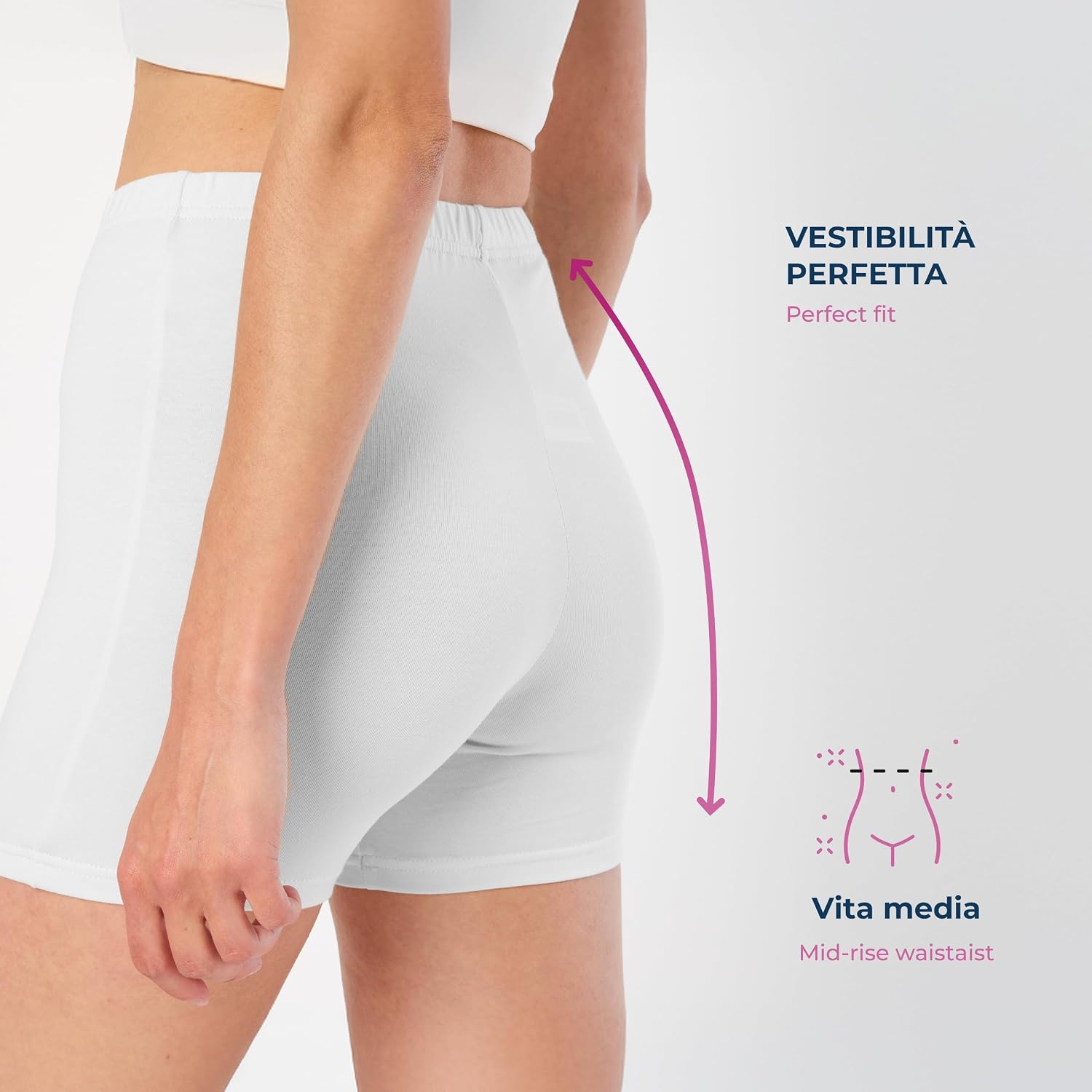 Detalle de Merry Style MS10-391 pantaloncini palestra donna in viscosa: shorts elastici per fitness e yoga