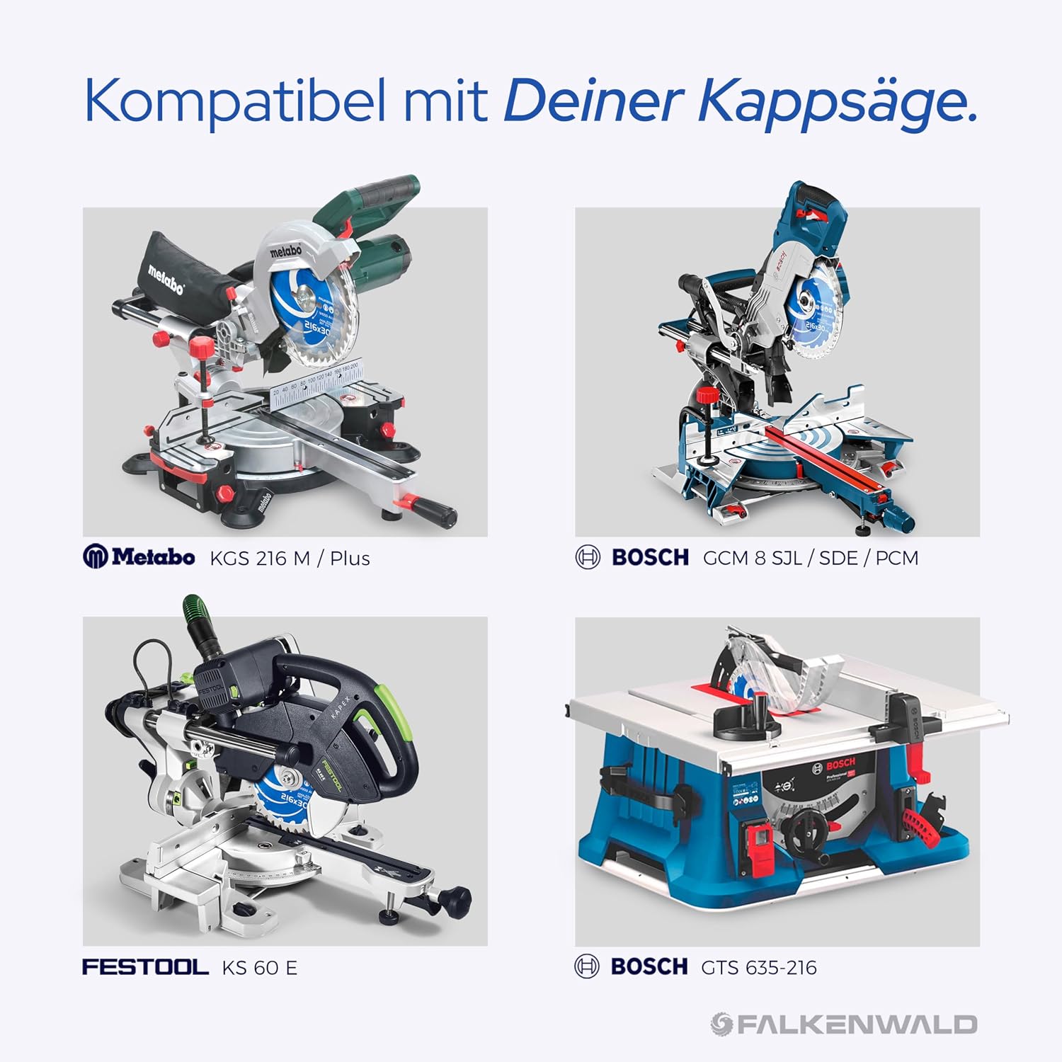 Detalle de FALKENWALD® Sägeblatt 216 x 30 mm ⚙