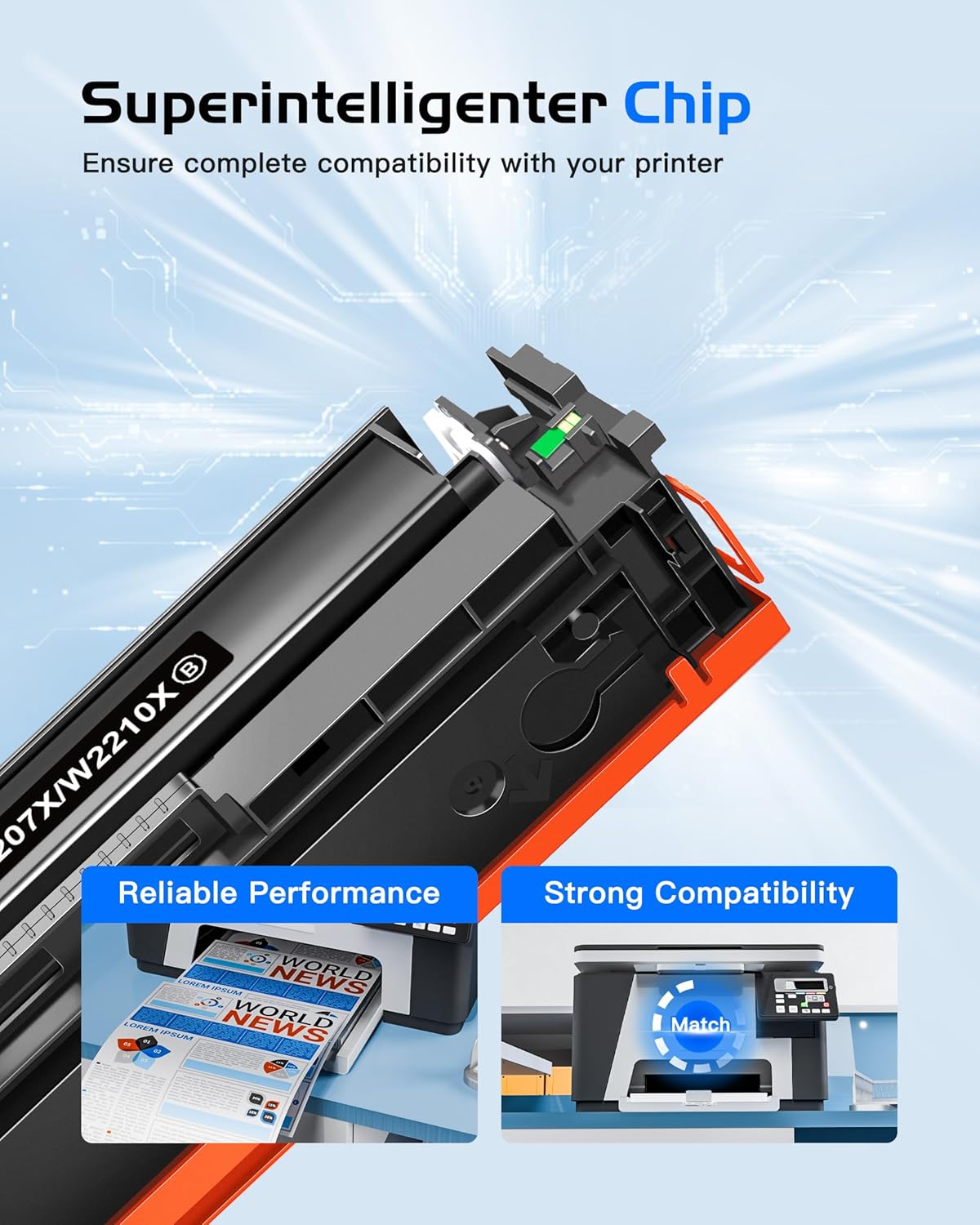 Thumbnail 5 de GPC Image 207X 207A MFP M283fdw Toner-Kompatibel (Chip) im 4er-Set für HP Color LaserJet Pro M283fdw & weitere