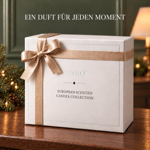 Detalle 2 de YINUO LIGHT Duftkerzen-Set aus Sojawachs, 4 Düfte als Geschenkset