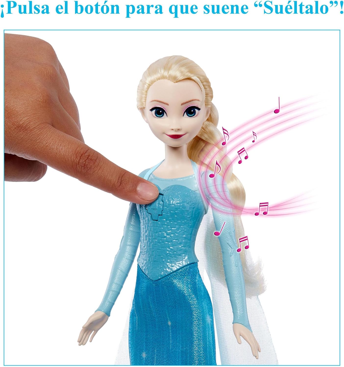 Detalle 2 de Mattel Disney Frozen Elsa Muñeca Cantante Multilingüe 🎶