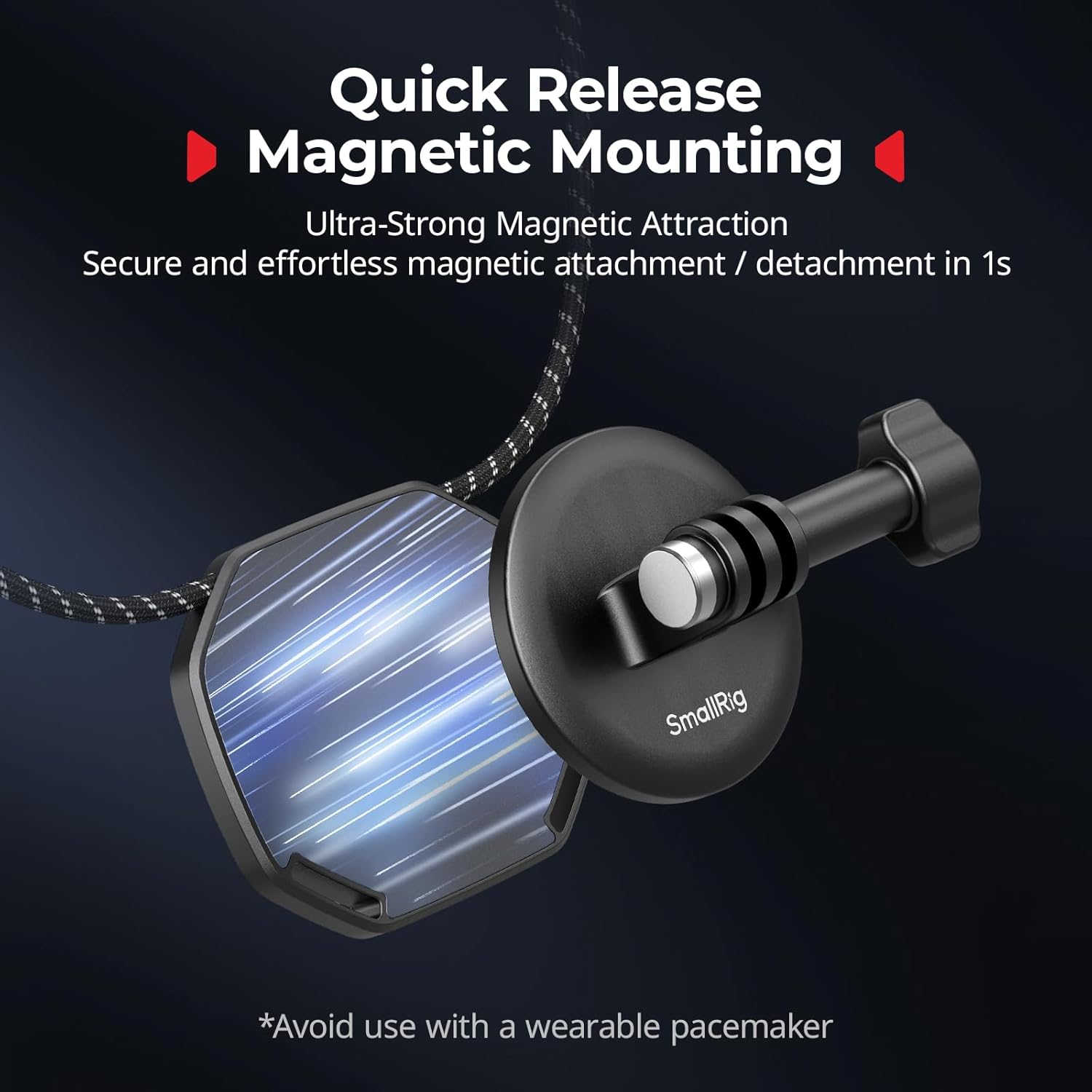 Thumbnail 2 de SMALLRIG magnetische Halshalterung 5360 für Action-Cameras – Nacken- und Brusthalter mit Klick-Wechsel