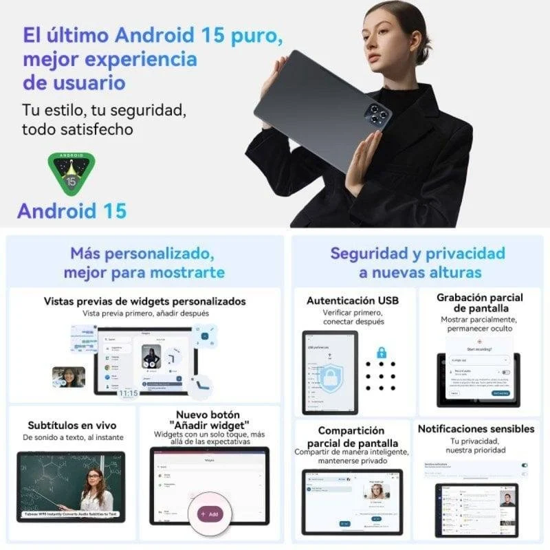 Detalle 2 de BestTab W90 11" 256GB 4G LTE: potencia portable para trabajo y estudio