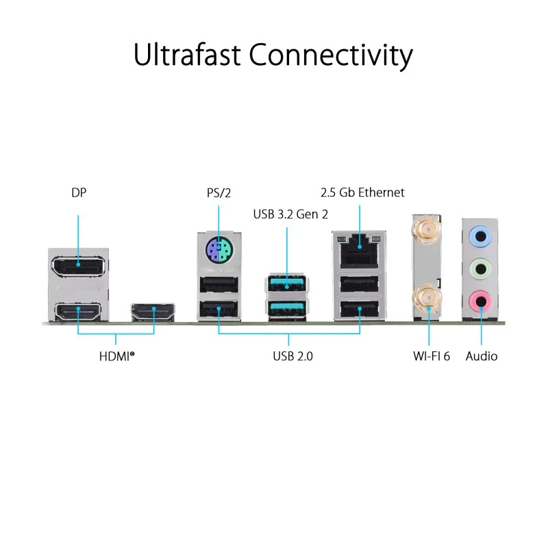Thumbnail 1 de ASUS Prime B760M-A WIFI D4 (LGA1700, Micro ATX) para Intel Core 12ª/13ª generación con WiFi