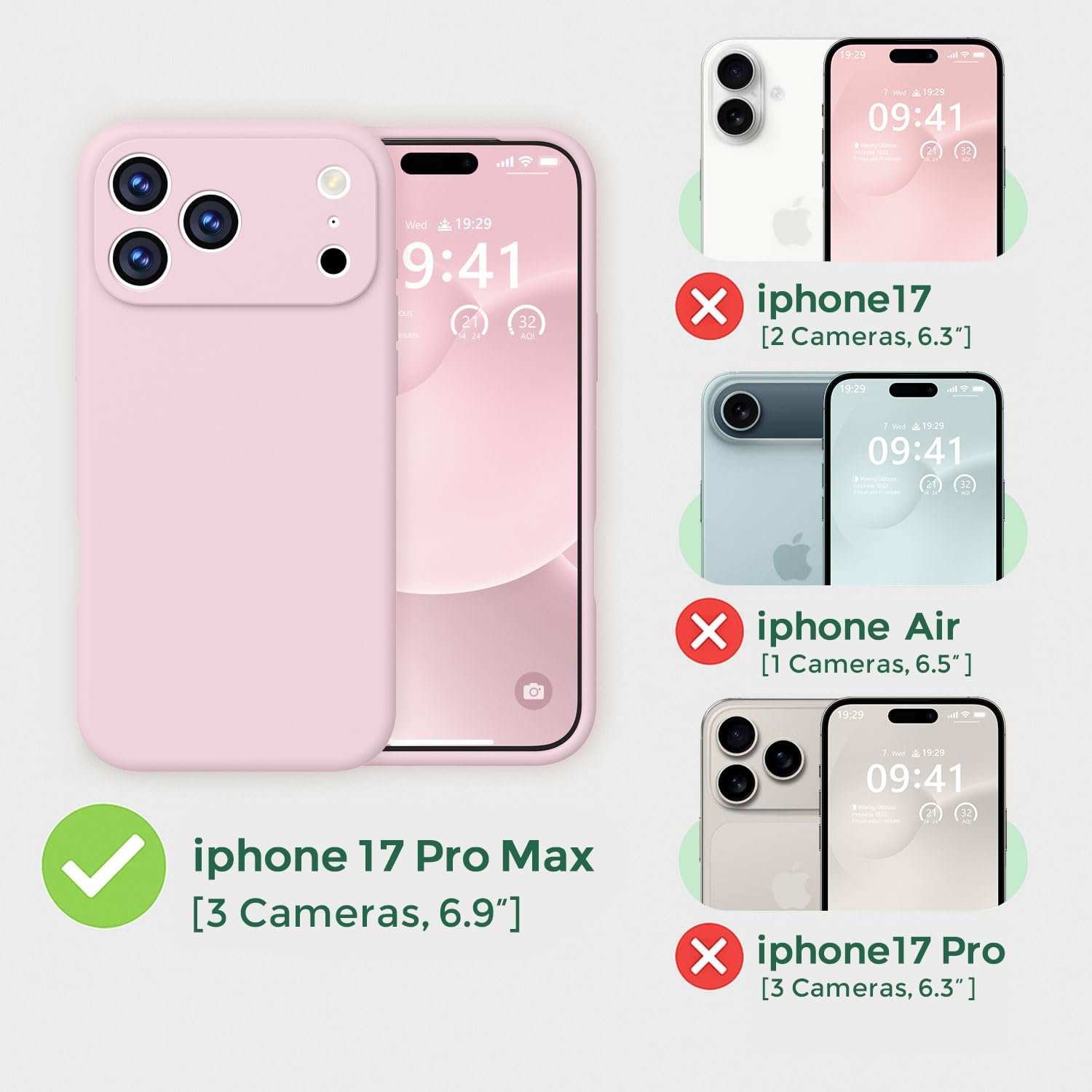 Detalle de iPhone 17 Pro Max case 0.15 in slim