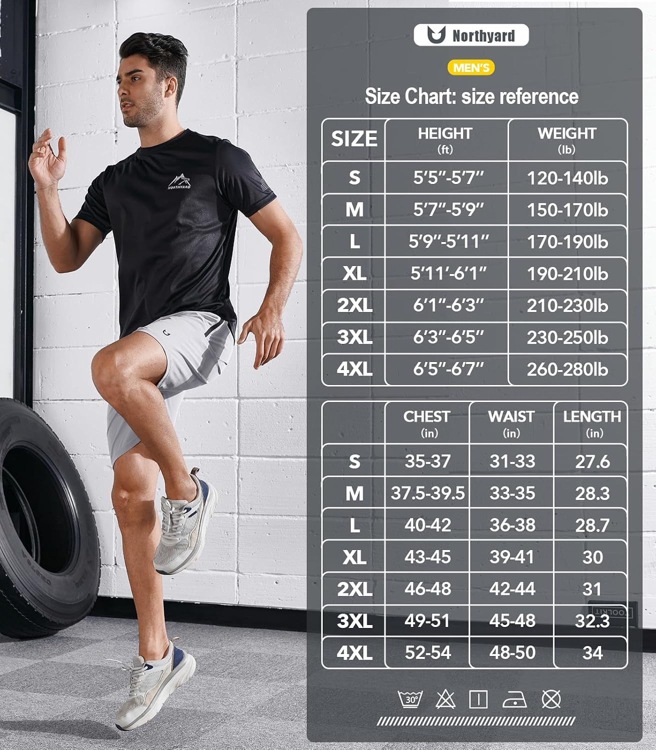 Thumbnail 6 de NORTHYARD Men's UPF 50+ Sun Protection Short Sleeve Rash Guard