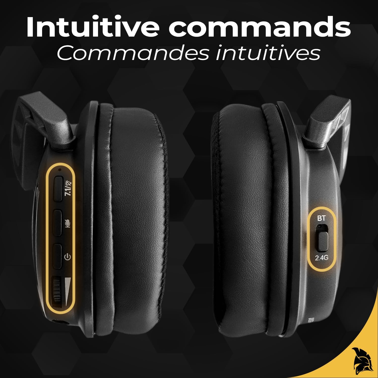 Thumbnail 5 de EMPIRE GAMING EH20 : casque gaming sans fil 2,4 GHz WiFi, micro détachable et son 7.1 virtuel