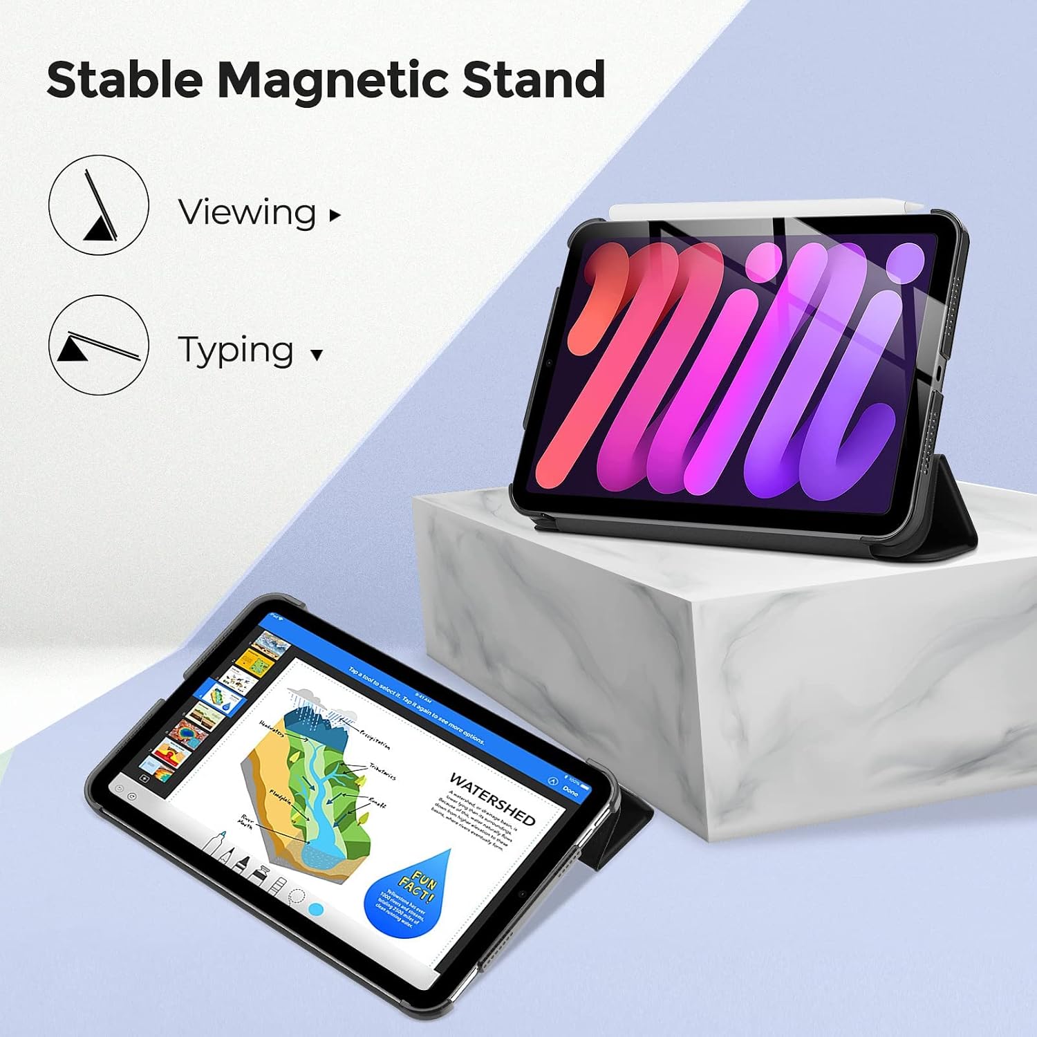 Thumbnail 6 de ProCase Smart Case Hard Back for iPad Mini 7 / Mini 6 (8.3-inch) — Model A2995/A2996/A2993 & A2567/A2568/A2569