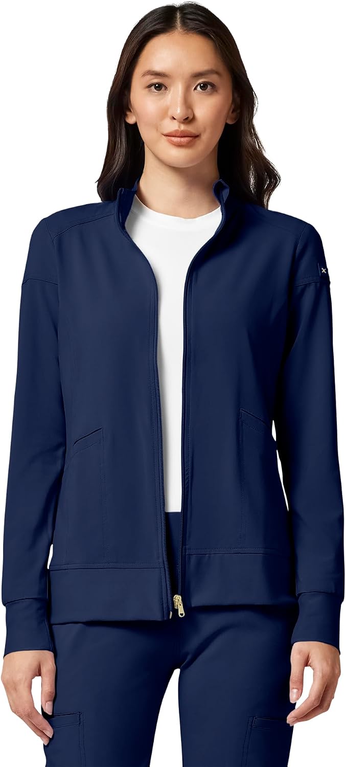 Detalle de Cherokee iFlex CK303 Women's Scrub Jacket, 4-Way Stretch, 2 Pockets