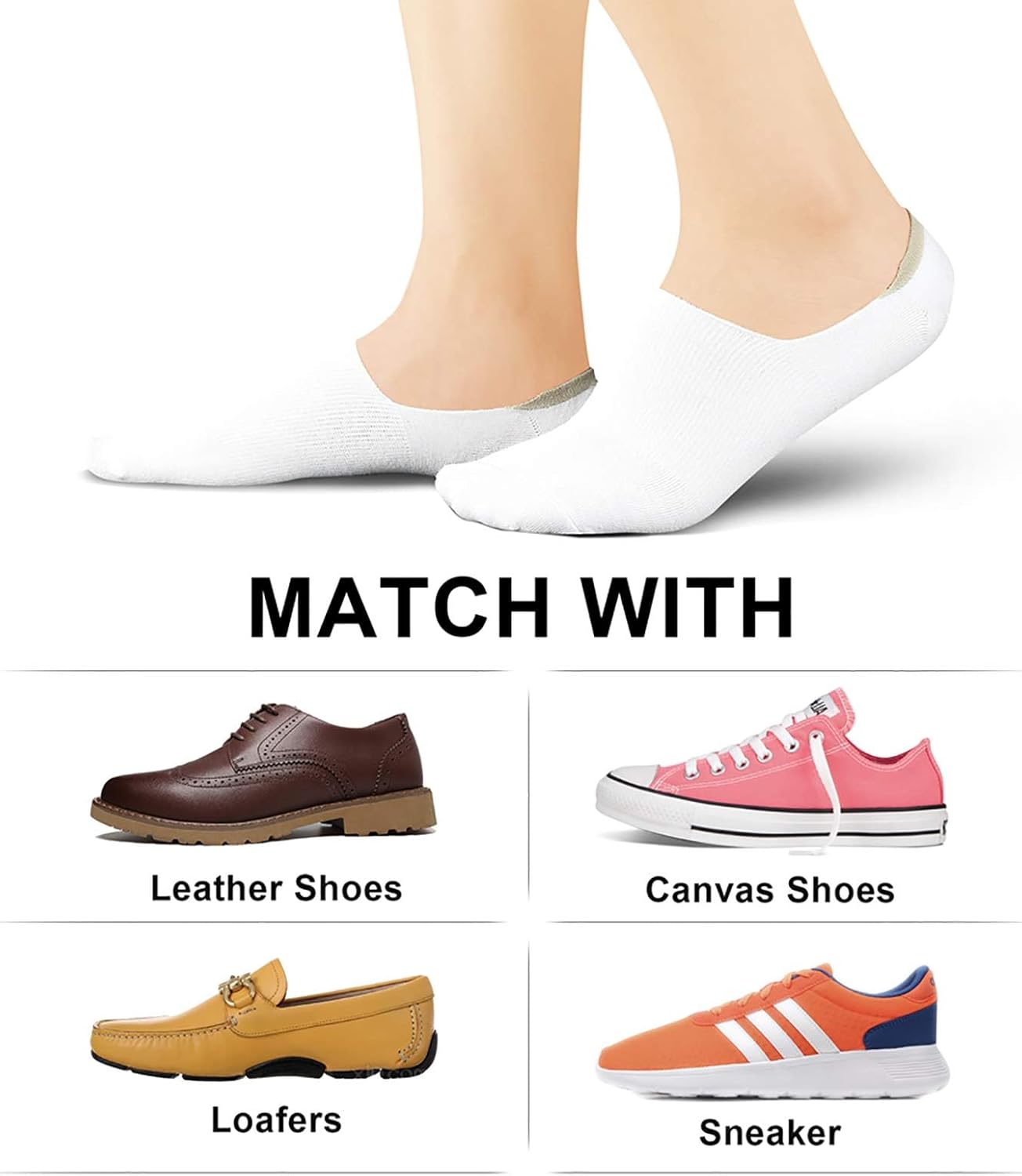 Thumbnail 6 de wernies No Show Socks Women Low Socks Non Slip Flat Boat Line — 4/8 Pairs