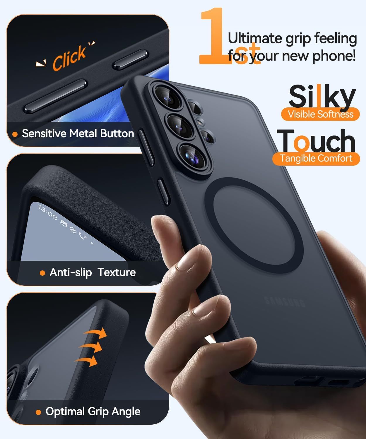 Thumbnail 6 de CANSHN Magnetica Cover per Samsung Galaxy S26 Ultra 6.9": Protezione Fotocamera A Copertura Totale, Traslucida Opaca e Antiurto